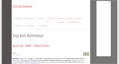 Desktop Screenshot of evilbirthdays.com