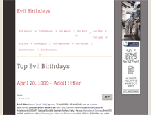 Tablet Screenshot of evilbirthdays.com